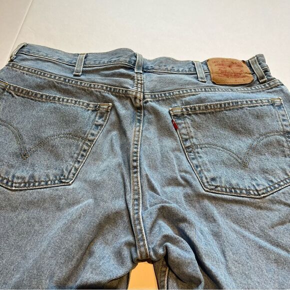 Men's Levi's 505 Shorts Faded Blue Denim Size 38 - Picture 7 of 7